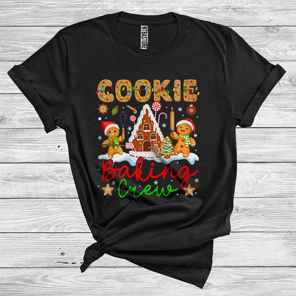 MacnyStore - Cookie Baking Crew Funny Christmas Snow Baker Santa Gingerbread Family Group T-Shirt