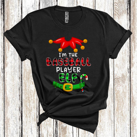 MacnyStore - Funny I'm The Baseball Player, Elf Costumes, Christmas Family T-Shirt