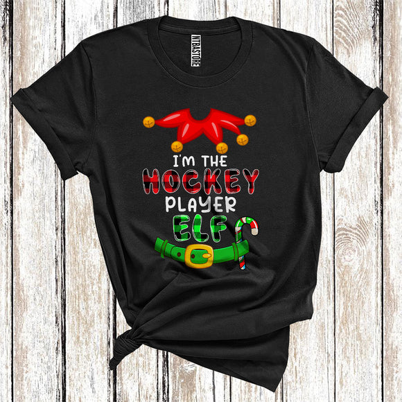 MacnyStore - Funny I'm The Hockey Player, Elf Costumes, Christmas Family T-Shirt