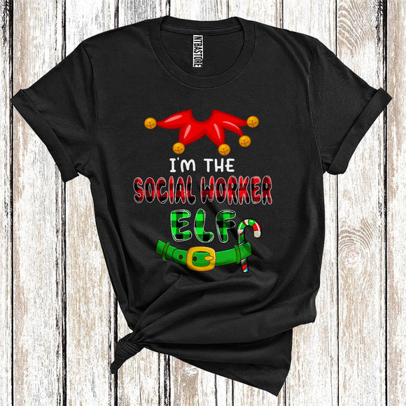 MacnyStore - Funny I'm The Social Worker, Elf Costumes, Christmas Family T-Shirt