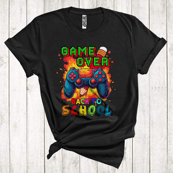 MacnyStore - Game Over Back To School Funny Game Controller Pencil Kid Student Gaming Team T-Shirt