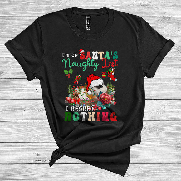 MacnyStore - Guinea Pig I'm On Santa's Naughty List I Regret Nothing Funny Christmas Santa Animal Lover T-Shirt