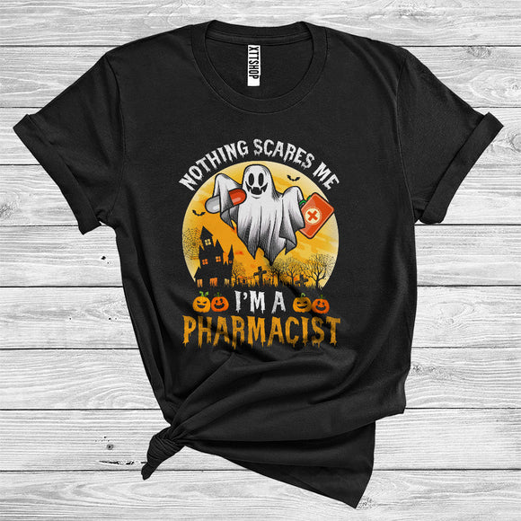 MacnyStore - Halloween Ghost Boo Nothing Scares Me I'm A Pharmacist Funny Careers Group T-Shirt