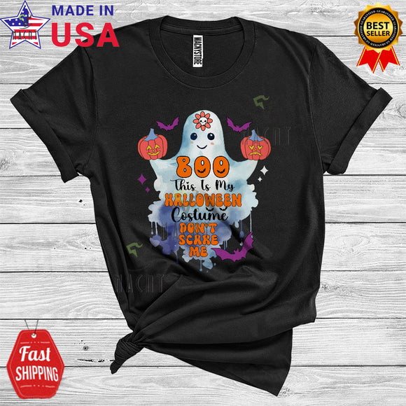 MacnyStore - Halloween Boo This Is My Halloween Costume Don't Scare Me Cute Pumpkin Ghost Lover T-Shirt