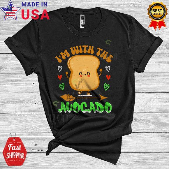 MacnyStore - Halloween I'm With The Avocado Cute Halloween Toast Avocado Fruit Healthy Couple T-Shirt