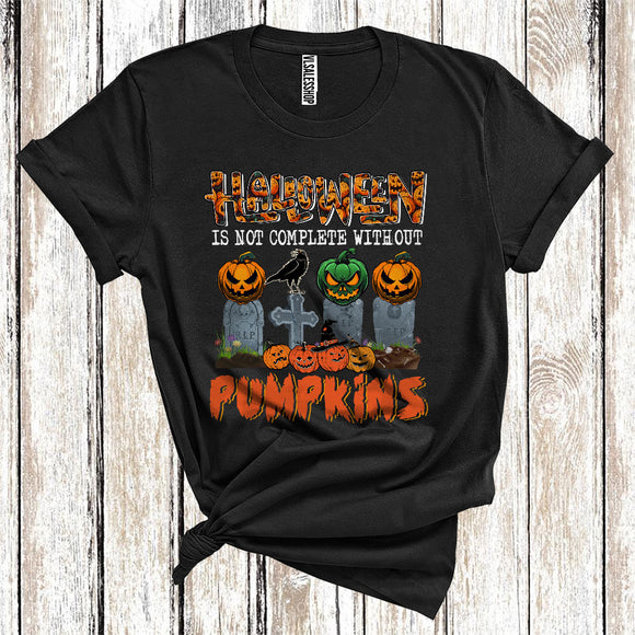MacnyStore - Halloween Is Not Complete Without Pumpkins Cool Carved Pumpkin Witch In Cemetery T-Shirt