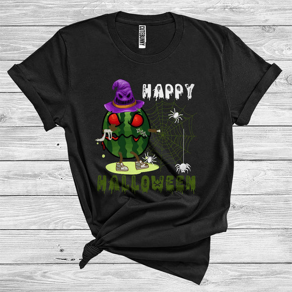 MacnyStore - Happy Halloween Funny Witch Mummy Watermelon Fruit Vegan Lover Halloween Costume T-Shirt
