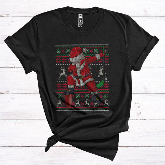 MacnyStore - Hockey Dabbing Santa Player Cool Sports Sweater Lover Christmas T-Shirt