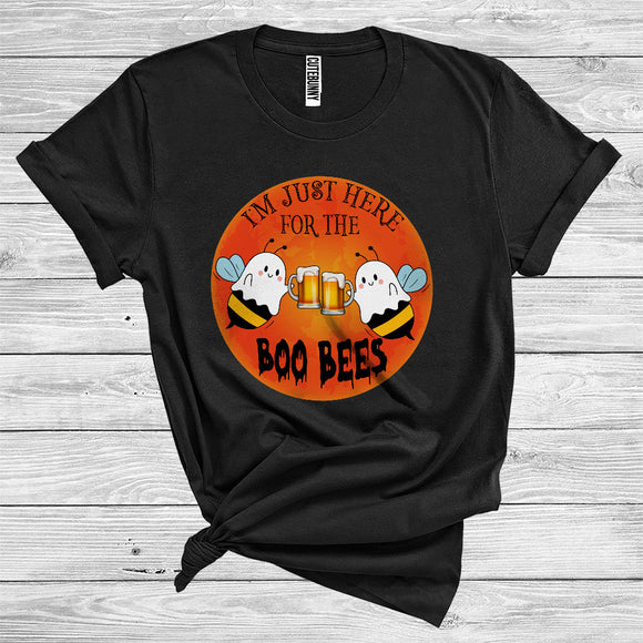 MacnyStore - I'm Just Here For The Boo Bees Funny Halloween Drinking Beer Ghost Boo Costume Lover T-Shirt