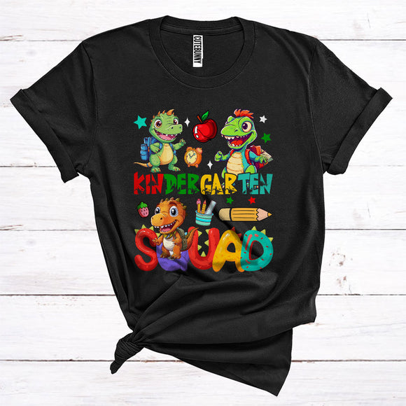 MacnyStore - Kindergarten Squad Cute Dinosaur First Day Back To School Kids Student Lover T-Shirt