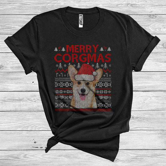 MacnyStore - Merry Corgmas Funny Sweater Santa Corgi Owner Animal Lover Christmas T-Shirt