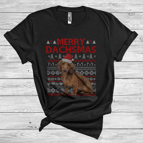 MacnyStore - Merry Dachsmas Funny Sweater Santa Dachshund Owner Animal Lover Christmas T-Shirt