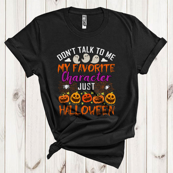 MacnyStore - My Favorite Character Just Halloween Funny Ghost Boo Carved Pumpkin Lover T-Shirt