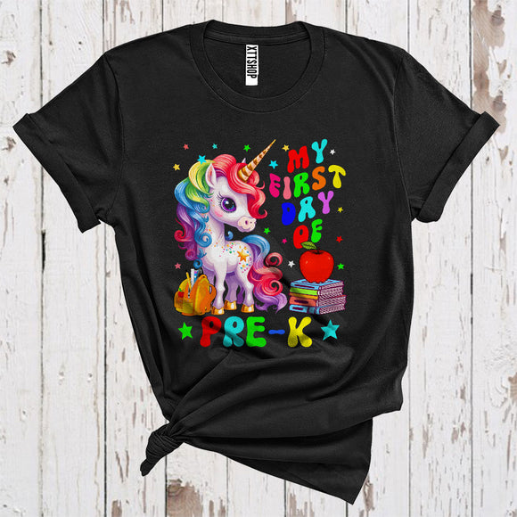 MacnyStore - My First Day of Pre-K Back To School Girls Unicorn Magical Lover T-Shirt