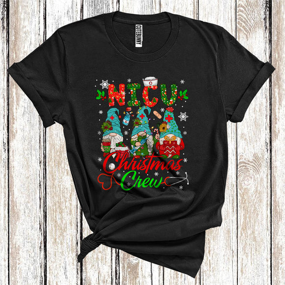 MacnyStore - NICU Christmas Crew Cool Xmas Gnomes Nurse Nursing Squad Lover T-Shirt