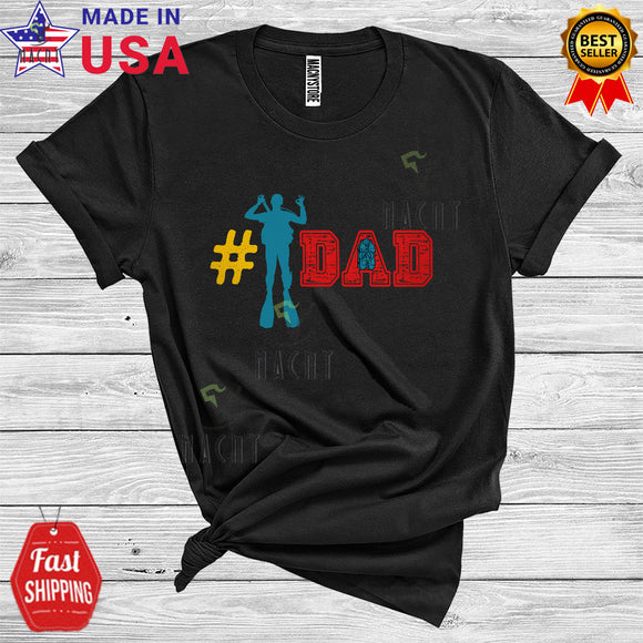 MacnyStore - Number One Scuba Diver Dad Fathers Day Daddy Matching Diving Group T-Shirt