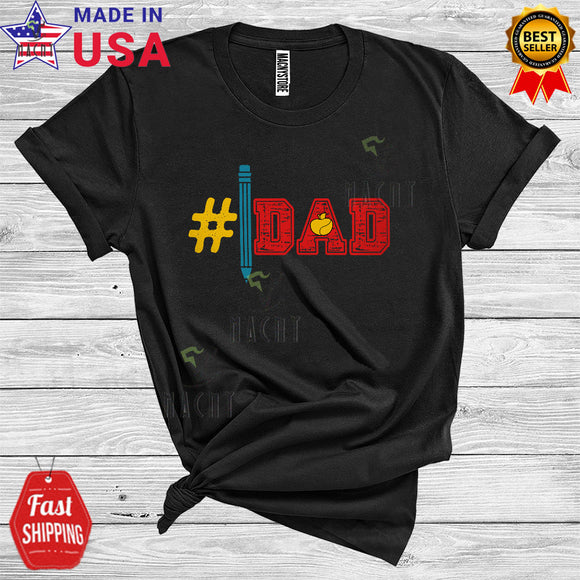 MacnyStore - Number One Teacher Dad Fathers Day Daddy Matching Careers Jobs Group T-Shirt