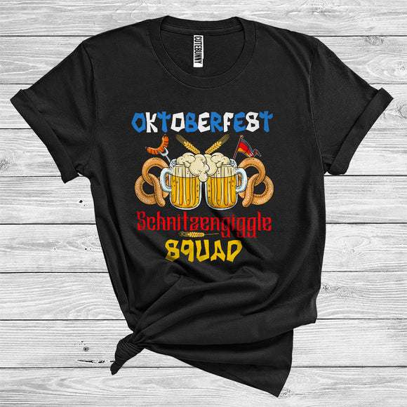 MacnyStore - Oktoberfest Schnitzengiggle Squad 2023 Germany Festival Proud Beer Lover Drinking T-Shirt