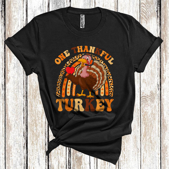 MacnyStore - One Thankful Dispatcher Rainbow Cute Turkey Autumn Fall Lover Thanksgiving Careers Group T-Shirt