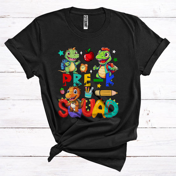 MacnyStore - Pre-K Squad Cute Dinosaur First Day Back To School Kids Student Lover T-Shirt