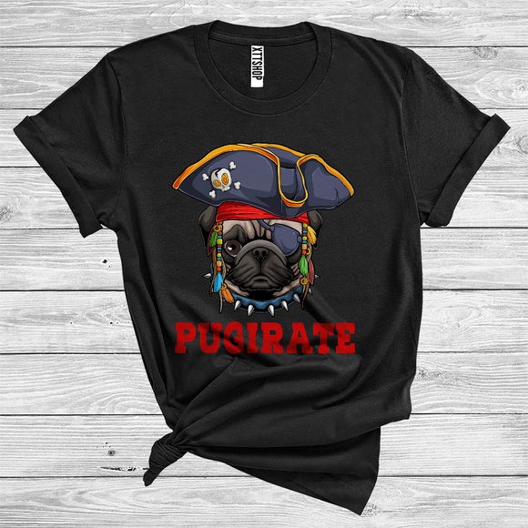 MacnyStore - Pugirate Funny Pug Pirate Cosplay Animal Lover Matching Family Kids T-Shirt