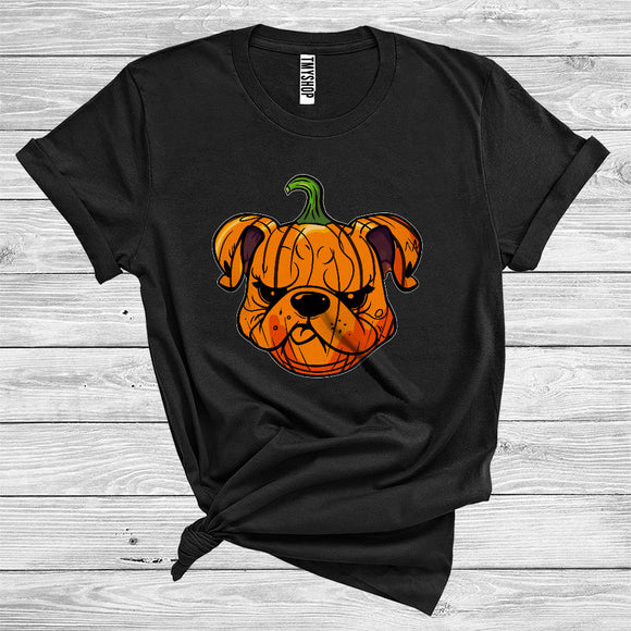 MacnyStore - Pumpkin Puppy Face Funny Halloween Costume Animal Owner Lover T-Shirt