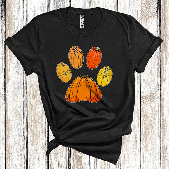 MacnyStore - Pumpkin Puppy Paw Shape Cute Halloween Costume Pumpkin Animal Owner Lover T-Shirt