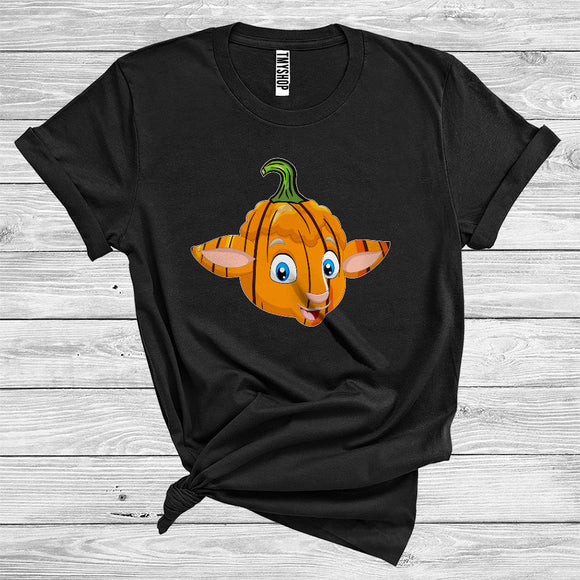 MacnyStore - Pumpkin Sheep Face Funny Halloween Costume Farm Animal Lover T-Shirt