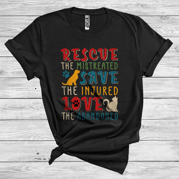 MacnyStore - Rescue The Mistreated Save The Injured Cute Abandoned Animal Rescue Lover International Dog Day T-Shirt