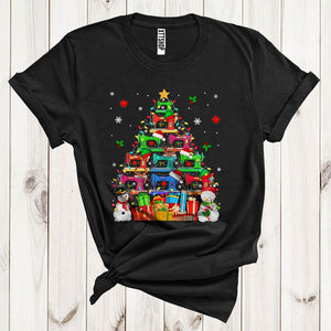 MacnyStore - Sewing Machines Christmas Tree Lights Funny Santa ELF Reindeer Sewing Lover Tailor Team T-Shirt