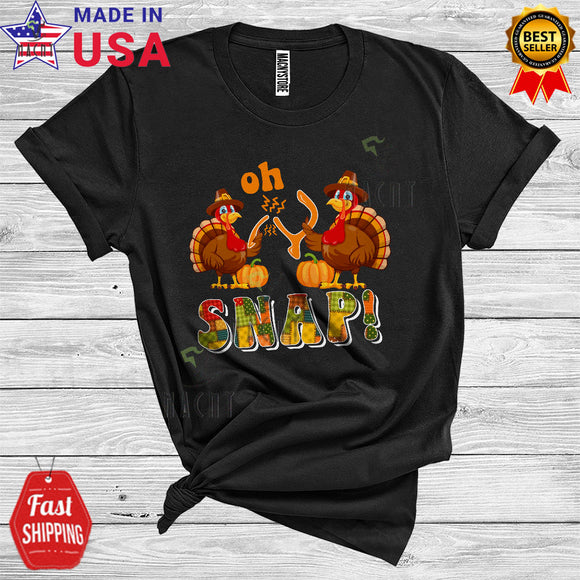 MacnyStore - Snap Funny Thanksgiving Turkey Breaking Gripper Bone Lover Matching Group T-Shirt