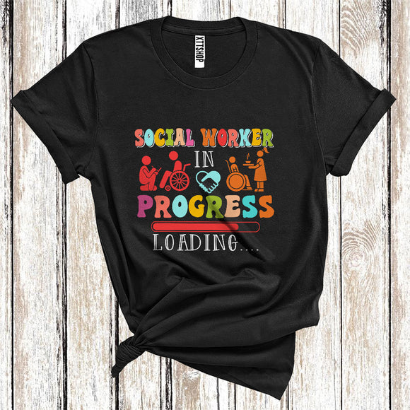 MacnyStore - Social Worker In Progress Loading Cool Graduation Matching Future Job Careers Team T-Shirt