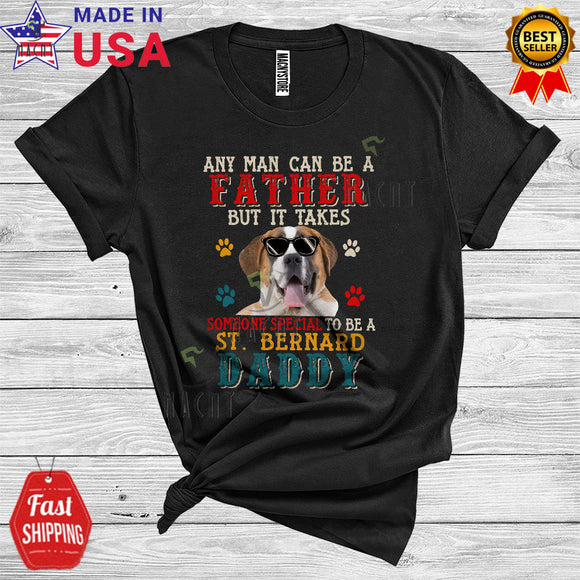 MacnyStore - Special To Be St. Bernard Daddy Funny St. Bernard Owner Sunglasses Father's Day T-Shirt