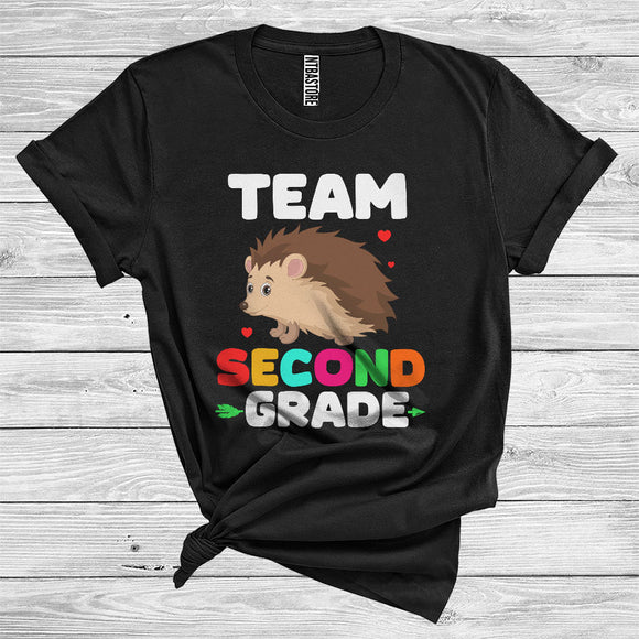 MacnyStore - Team Second Grade Hedgehog Cute Wild Animal Lover Kids Student School Lover T-Shirt