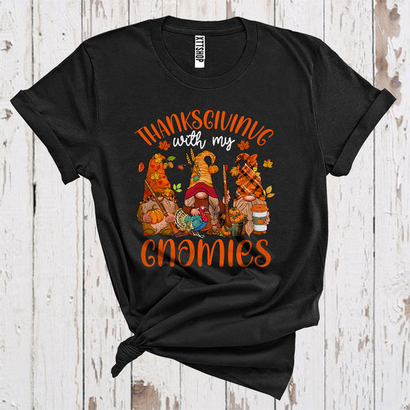 MacnyStore - Thanksgiving With My Gnomies Funny Playing Clarinet Musical Instrument Lover T-Shirt