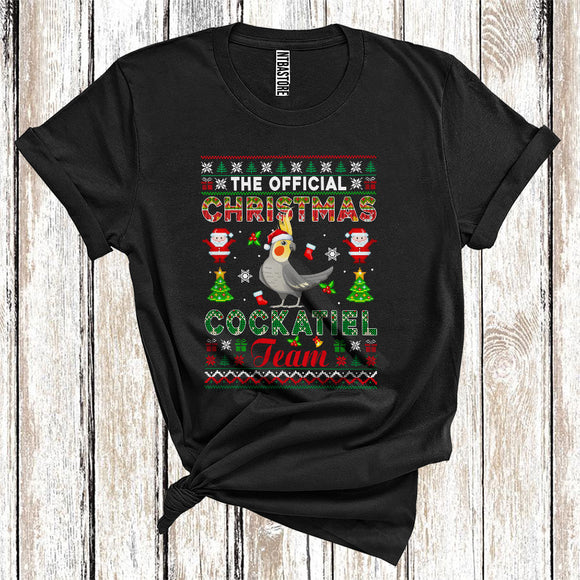 MacnyStore - The Official Christmas Cockatiel Team, Santa Bird Xmas Long Sleeve Sweater, Christmas T-Shirt