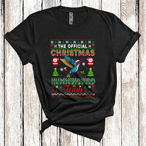 MacnyStore - The Official Christmas Hummingbird Team, Santa Bird Xmas Long Sleeve Sweater, Christmas T-Shirt