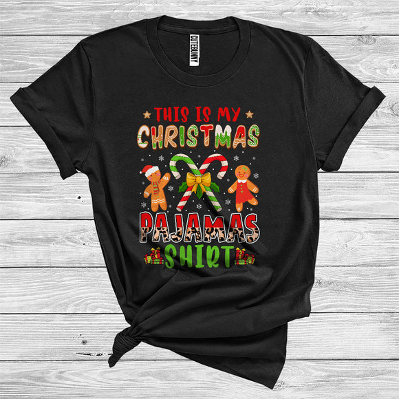 MacnyStore - This Is My Christmas Pajama Shirt Cool Couple Gingerbread Man Candy Lover Xmas T-Shirt