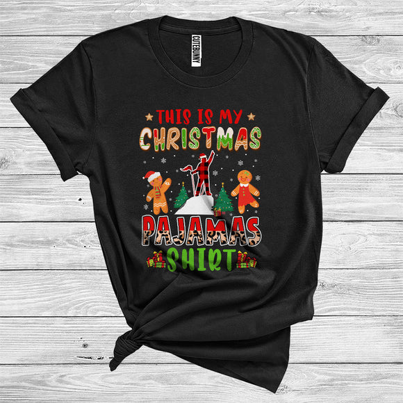 MacnyStore - This Is My Christmas Pajama Shirt Cool Couple Gingerbread Man Climbing Lover Xmas T-Shirt