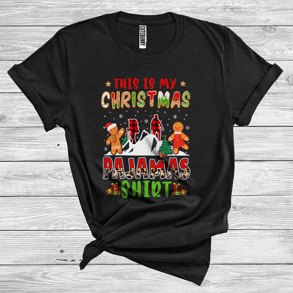 MacnyStore - This Is My Christmas Pajama Shirt Cool Couple Gingerbread Man Hiking Lover Xmas T-Shirt