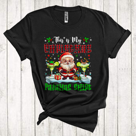 MacnyStore - This Is My Christmas Pajamas Shirt Cool Xmas Santa Elf Reindeer Cocktail Drinking Lover T-Shirt