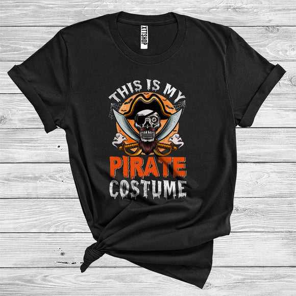 MacnyStore - This Is My Pirate Costume Funny Halloween Bearded Skull Pirate Lover T-Shirt
