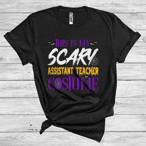 MacnyStore - This Is My Scary Assistant Teacher Costume Funny Halloween Matching Jobs Group T-Shirt