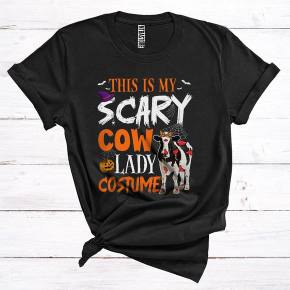 MacnyStore - This Is My Scary Cow Lady Costume Funny Zombie Farm Animal Lover Halloween T-Shirt