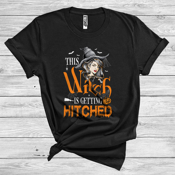 MacnyStore - This Witch Is Getting Hitched Funny Halloween Costume Witch Lover T-Shirt