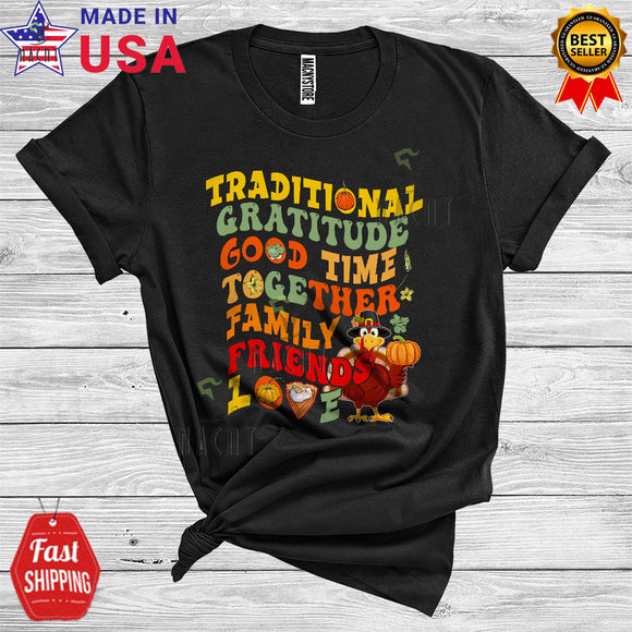 MacnyStore - Traditional Gratitude Family Friends Cool Thanksgiving Pilgrim Turkey Fall Matching Group T-Shirt
