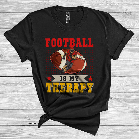 MacnyStore - Vintage Football Is My Therapy Funny Player Sport Lover Matching Group T-Shirt