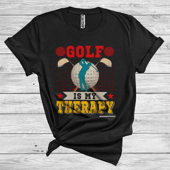 MacnyStore - Vintage Golf Is My Therapy Funny Player Sport Lover Matching Group T-Shirt