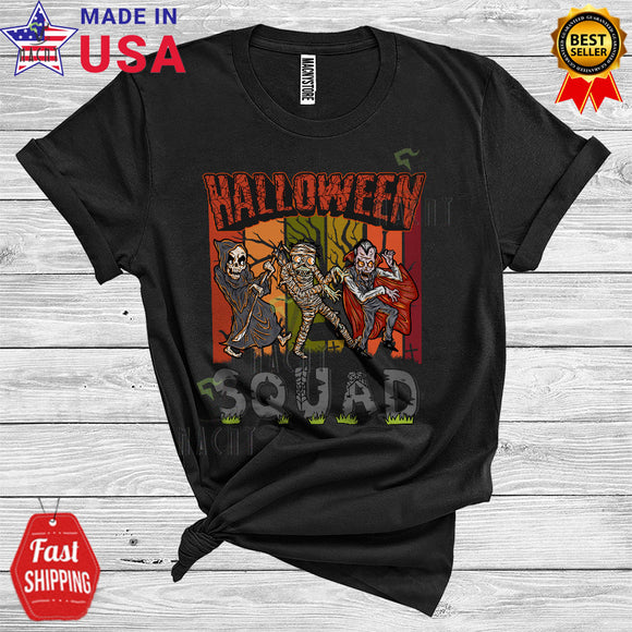 MacnyStore - Vintage Halloween Squad Mummy And The Death Dancing Funny Scary Halloween Costume T-Shirt