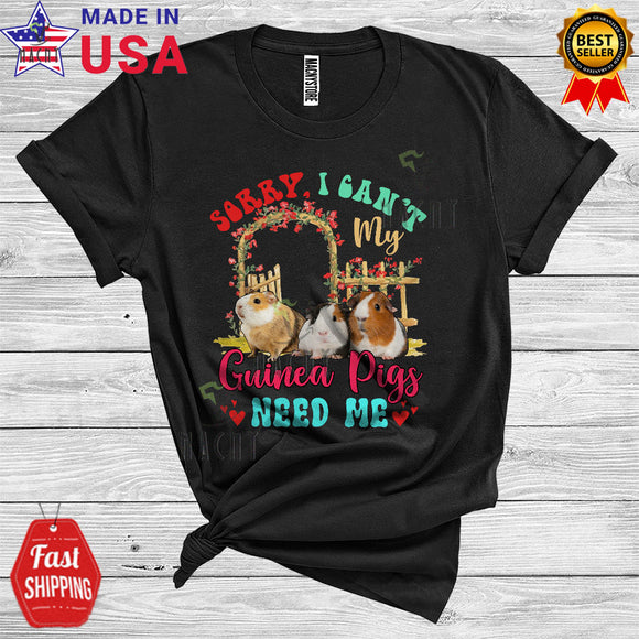 MacnyStore - Vintage Sorry I Can't My Guinea Pigs Need Me Funny Animal Owner Lover T-Shirt